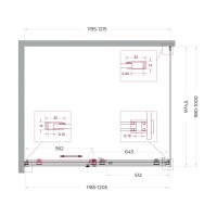 Душевой уголок BelBagno SOFT_CLOSE-2-AH-1-120/100-C-Cr, 120 х 100 см, стекло прозрачное, профиль хром