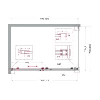 Душевой уголок BelBagno SOFT_CLOSE-2-AH-1-120/80-C-GM, 120 х 80 см, стекло прозрачное, профиль вороненая сталь, gunmetal