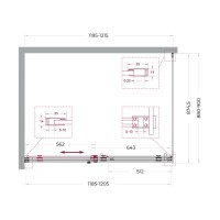 Душевой уголок BelBagno SOFT_CLOSE-2-AH-1-120/90-C-GM, 120 х 90 см, стекло прозрачное, профиль вороненая сталь, gunmetal