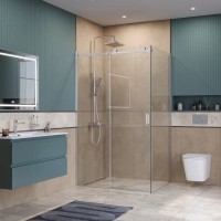 Душевой уголок BelBagno SOFT_CLOSE-2-AH-1-130/100-C-Cr, 130 х 100 см, стекло прозрачное, профиль хром