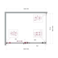Душевой уголок BelBagno SOFT_CLOSE-2-AH-1-130/100-C-Cr, 130 х 100 см, стекло прозрачное, профиль хром