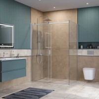 Душевой уголок BelBagno SOFT_CLOSE-2-AH-1-140/100-C-Cr, 140 х 100 см, стекло прозрачное, профиль хром