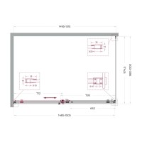 Душевой уголок BelBagno SOFT_CLOSE-2-AH-1-150/100-C-Cr, 150 х 100 см, стекло прозрачное, профиль хром
