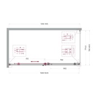 Душевой уголок BelBagno SOFT_CLOSE-2-AH-1-160/80-C-Cr, 160 х 80 см, стекло прозрачное, профиль хром
