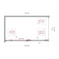 Душевой уголок BelBagno SOFT_CLOSE-2-AH-1-160/90-C-Cr, 160 х 90 см, стекло прозрачное, профиль хром
