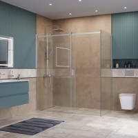 Душевой уголок BelBagno SOFT_CLOSE-2-AH-1-180/100-C-Cr, 180 х 100 см, стекло прозрачное, профиль хром