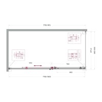 Душевой уголок BelBagno SOFT_CLOSE-2-AH-1-180/90-C-Cr, 180 х 90 см, стекло прозрачное, профиль хром