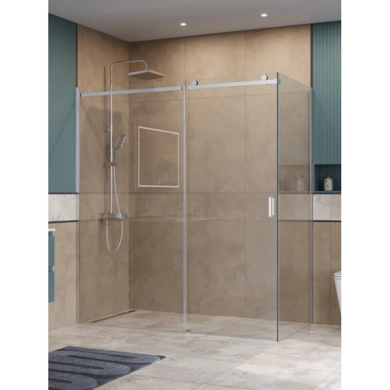 Душевой уголок BelBagno SOFT_CLOSE-2-AH-1-180/90-C-Cr, 180 х 90 см, стекло прозрачное, профиль хром