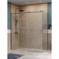 Душевой уголок BelBagno SOFT_CLOSE-2-AH-1-180/90-C-GM, 180 х 90 см, стекло прозрачное, профиль вороненая сталь, gunmetal