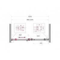 Душевая дверь BelBagno SOFT_CLOSE-2-BF-1-100-C-Cr, 100 см, стекло прозрачное, профиль хром