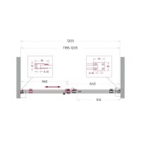 Душевая дверь BelBagno SOFT_CLOSE-2-BF-1-120-C-Cr, 120 см, стекло прозрачное, профиль хром
