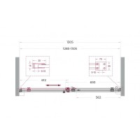 Душевая дверь BelBagno SOFT_CLOSE-2-BF-1-130-C-Cr, 130 см, стекло прозрачное, профиль хром
