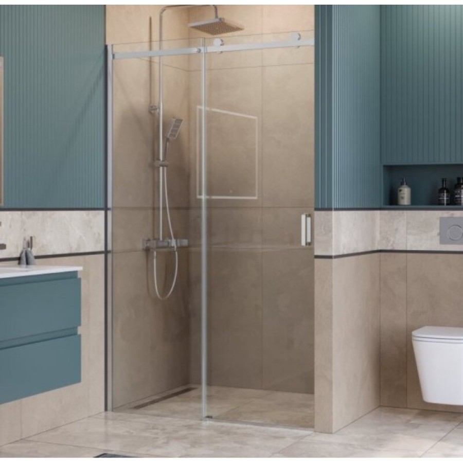 Душевая дверь BelBagno SOFT_CLOSE-2-BF-1-130-C-Cr, 130 см, стекло прозрачное, профиль хром
