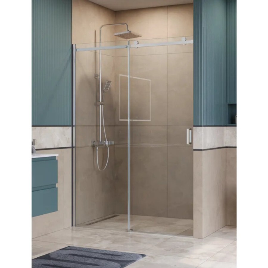 Душевая дверь BelBagno SOFT_CLOSE-2-BF-1-150-C-Cr, 150 см, стекло прозрачное, профиль хром