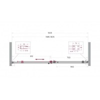 Душевая дверь BelBagno SOFT_CLOSE-2-BF-1-160-C-GM, 160 см, стекло прозрачное, профиль вороненая сталь, gunmetal