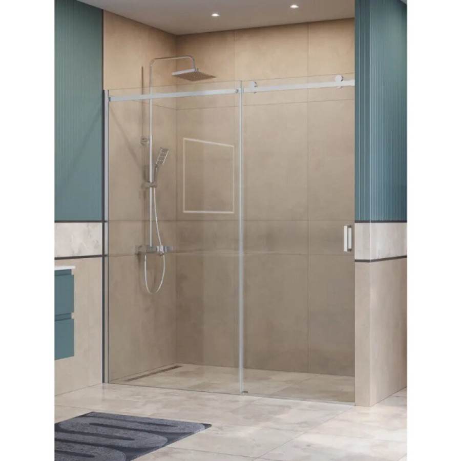 Душевая дверь BelBagno SOFT_CLOSE-2-BF-1-180-C-Cr, 180 см, стекло прозрачное, профиль хром