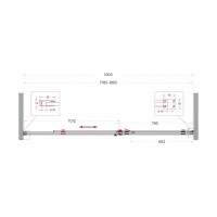 Душевая дверь BelBagno SOFT_CLOSE-2-BF-1-180-C-Cr, 180 см, стекло прозрачное, профиль хром