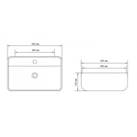 Раковина Aquanet Soul 273670-2-MB 50 x 40 x 14 см, накладная, черный матовый