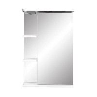 Зеркальный шкаф Stella Polar Концепт Нелея 50/C SP-00000035, 50 см, подвесной, с подсветкой, белый, правый