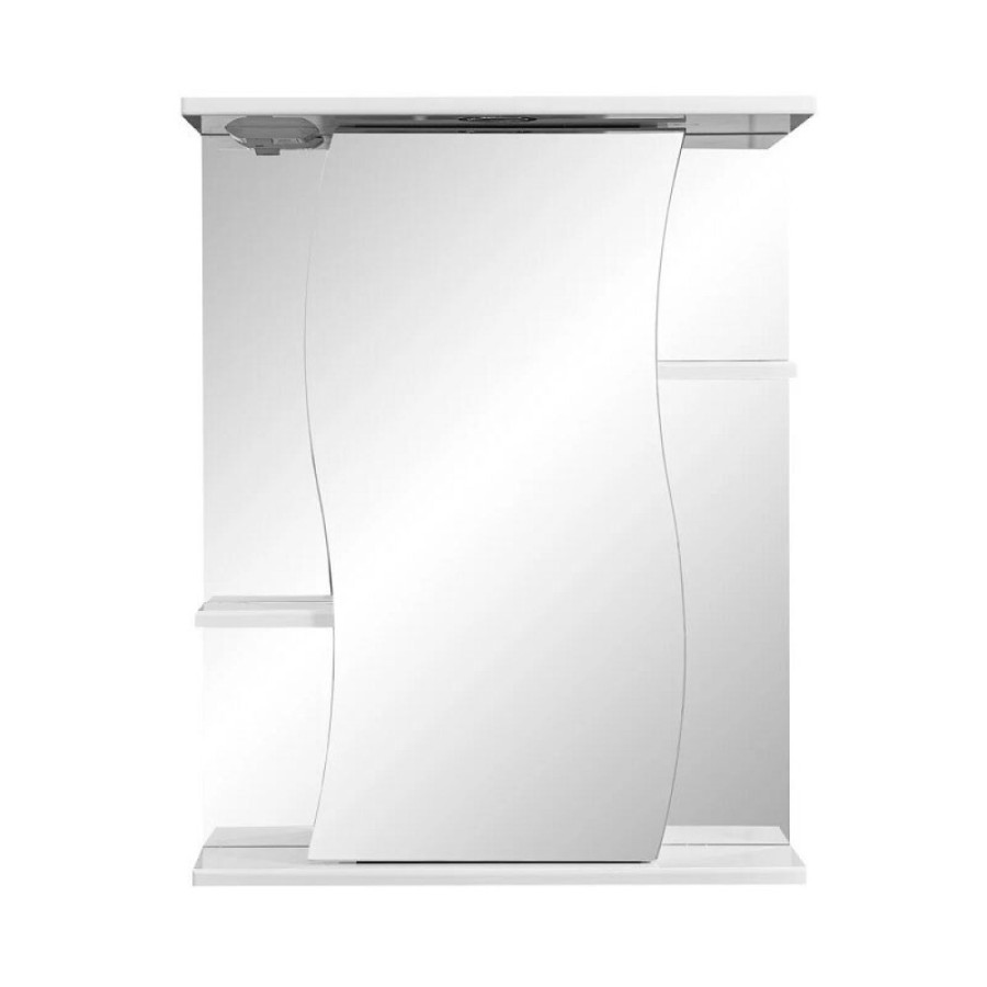 Зеркальный шкаф Stella Polar Волна Лолита 55/C SP-00000042, 55 см, подвесной, белый, правый