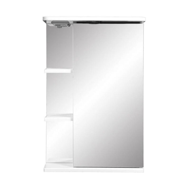 Зеркальный шкаф Stella Polar Концепт Нелея 55/C SP-00000043, 55 см, подвесной, с подсветкой, белый, правый