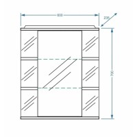 Зеркальный шкаф Stella Polar Концепт Лаура 60/C SP-00000050, 60 см, подвесной, с подсветкой, белый, правый