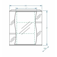 Зеркальный шкаф Stella Polar Волна Лолита 65/C SP-00000054, 65 см, подвесной, белый, правый