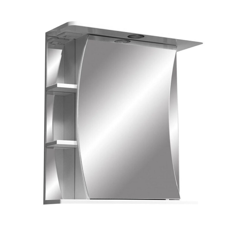 Зеркальный шкаф Stella Polar Концепт Пелаго 65/C SP-00000055, 65 см, подвесной, с подсветкой, белый, правый