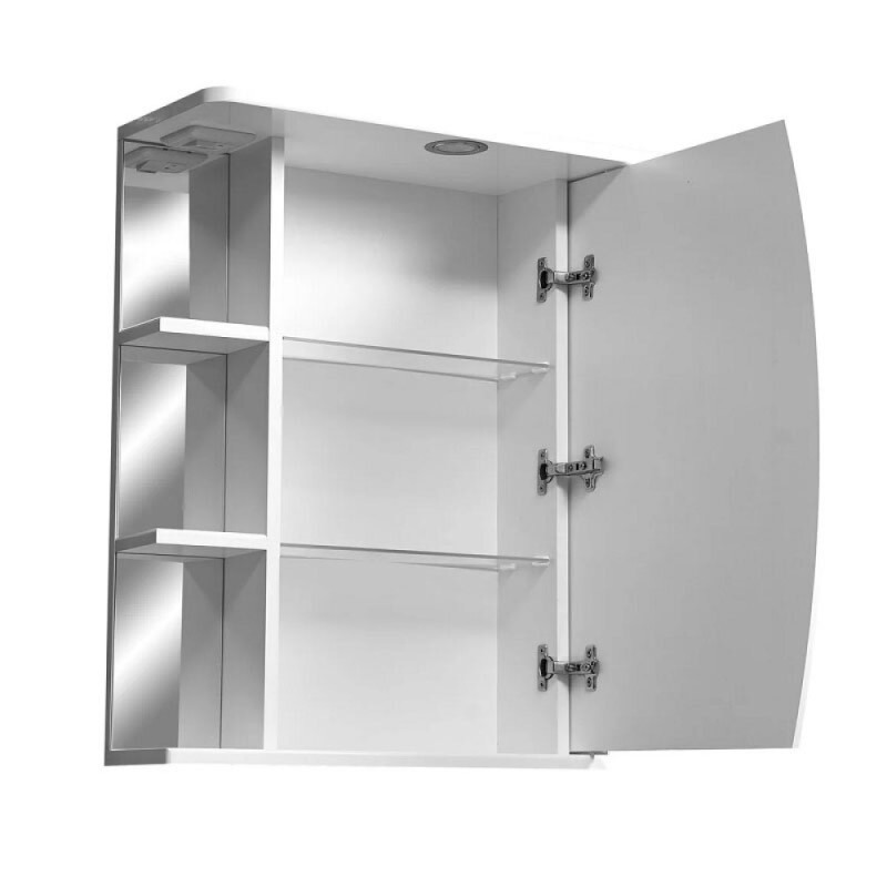 Зеркальный шкаф Stella Polar Концепт Пелаго 65/C SP-00000055, 65 см, подвесной, с подсветкой, белый, правый