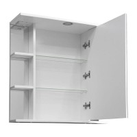 Зеркальный шкаф Stella Polar Концепт Лаура 70/C SP-00000058, 70 см, подвесной, с подсветкой, белый, правый