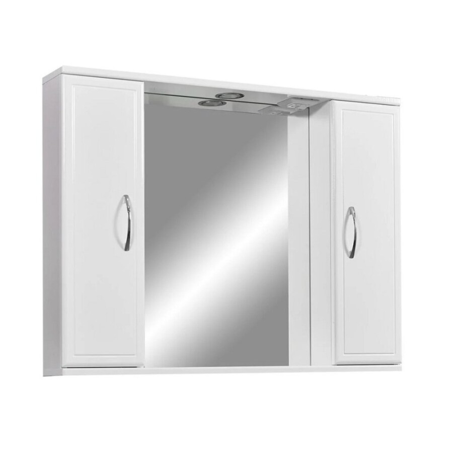 Зеркальный шкаф Stella Polar Концепт 80/C SP-00000059, 80 см, подвесной, с подсветкой, белый