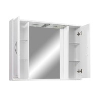 Зеркальный шкаф Stella Polar Концепт 80/C SP-00000059, 80 см, подвесной, с подсветкой, белый