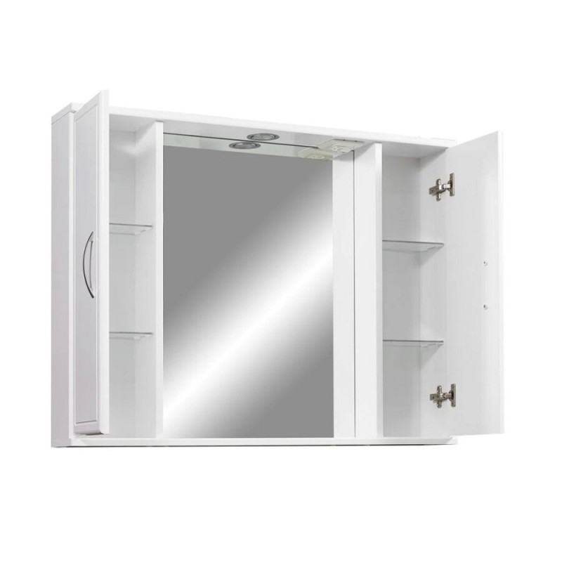 Зеркальный шкаф Stella Polar Концепт 80/C SP-00000059, 80 см, подвесной, с подсветкой, белый
