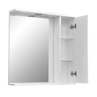 Зеркальный шкаф Stella Polar Концепт 70/C SP-00000127, 70 см, подвесной, с подсветкой, белый, правый