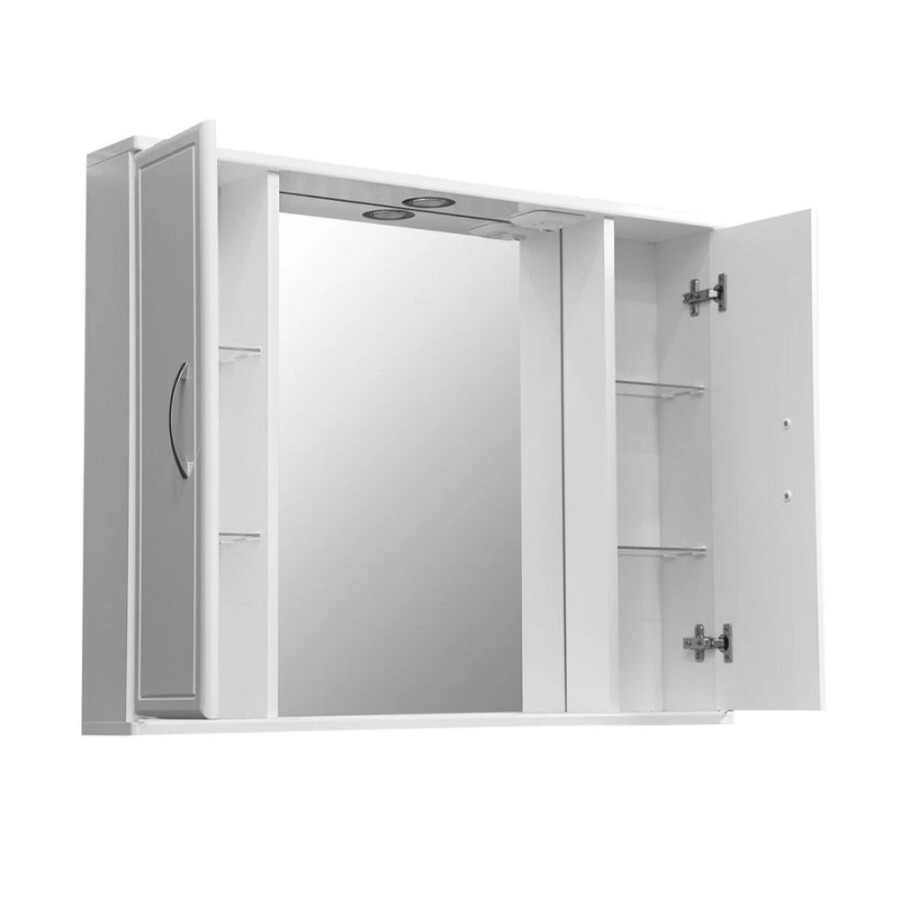 Зеркальный шкаф Stella Polar Концепт 90/C SP-00000131, 90 см, подвесной, с подсветкой, белый