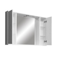 Зеркальный шкаф Stella Polar Концепт 100/C SP-00000135, 100 см, подвесной, с подсветкой, белый