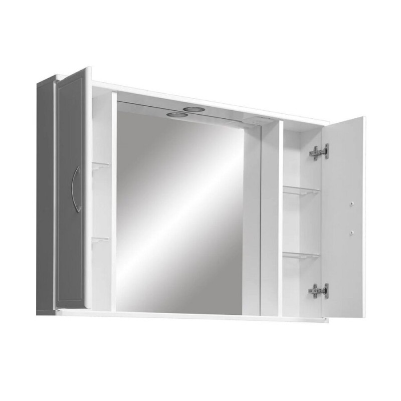 Зеркальный шкаф Stella Polar Концепт 100/C SP-00000135, 100 см, подвесной, с подсветкой, белый