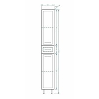Пенал Stella Polar Концепт 24 SP-00000143, 24 см, напольный, белый