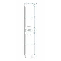 Пенал Stella Polar Концепт 30 SP-00000144, 30 см, напольный, белый