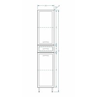 Пенал Stella Polar Концепт 36 SP-00000145, 36 см, напольный, белый