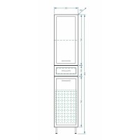Пенал Stella Polar Концепт 36 SP-00000146, 36 см, напольный, белый
