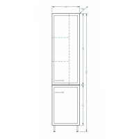 Пенал Stella Polar Концепт 42 SP-00000148, 42 см, напольный, белый