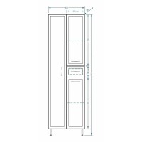 Пенал Stella Polar Концепт 54 SP-00000150, 54 см, напольный, белый