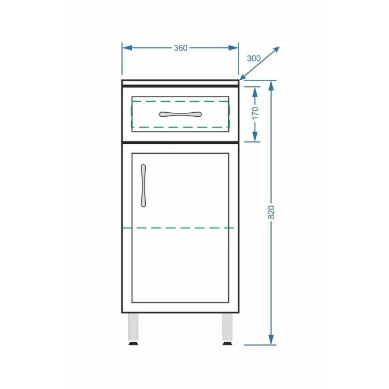 Комод Stella Polar Концепт SP-00000151, 36 см, напольный, цвет белый