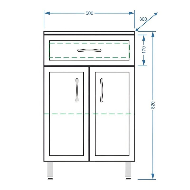 Комод Stella Polar Концепт SP-00000153, 50 см, напольный, цвет белый