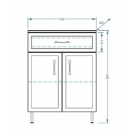 Тумба Stella Polar Концепт 60 SP-00000154, 60 см, напольный, белый