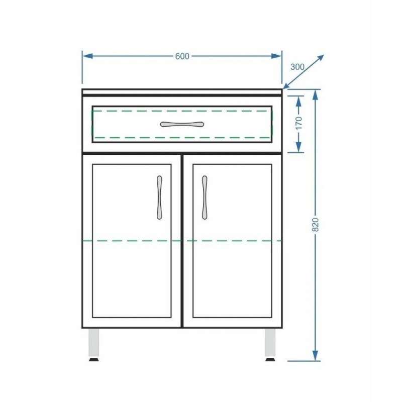 Тумба Stella Polar Концепт 60 SP-00000154, 60 см, напольный, белый