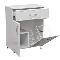 Комод Stella Polar Концепт SP-00000155, 60 см, напольный, с корзиной, цвет белый