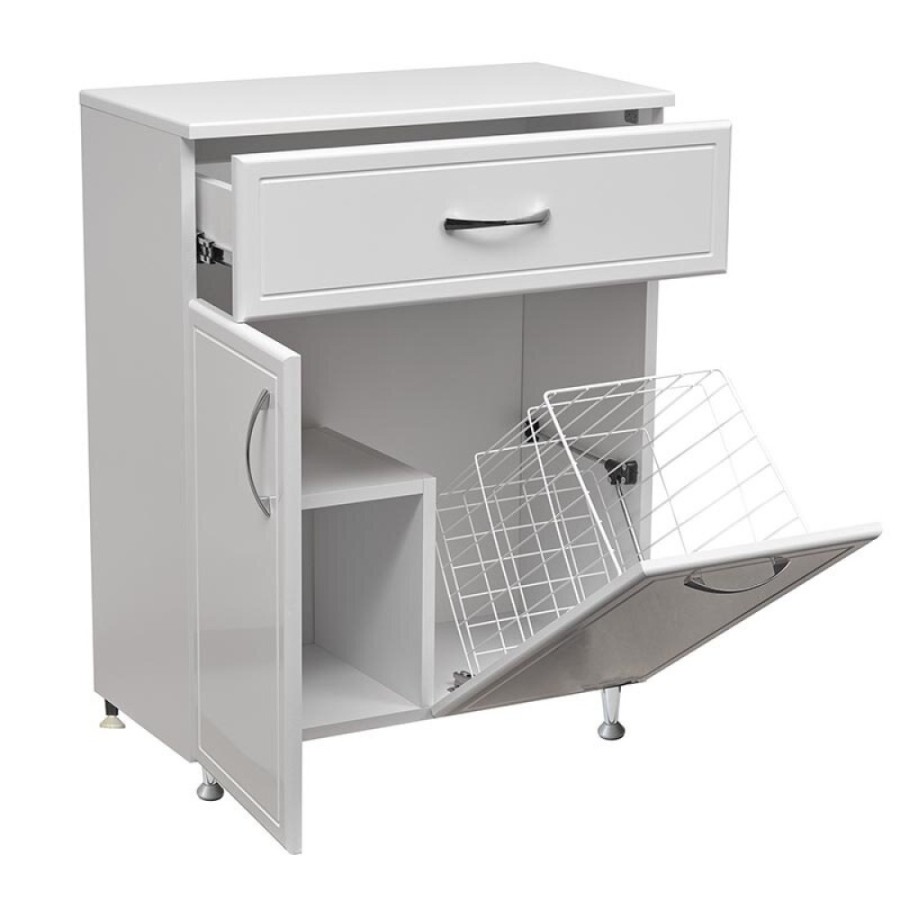 Комод Stella Polar Концепт SP-00000155, 60 см, напольный, с корзиной, цвет белый