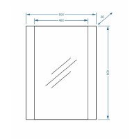 Зеркало Stella Polar Фаворита 60 SP-00000165, 60 см, подвесное, белое